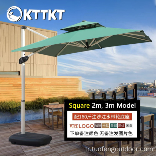 Açık Kamp Sabit Sunhade Solar LED Strip Model